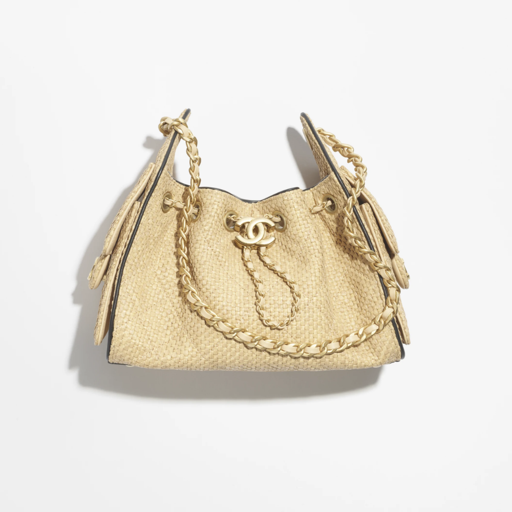 Chanel 25 Mini Handbag Braided Raffia