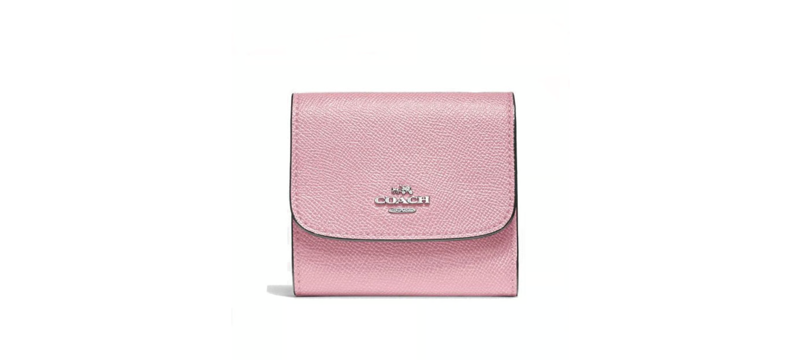 Coach Leather Small Wallet In Pink