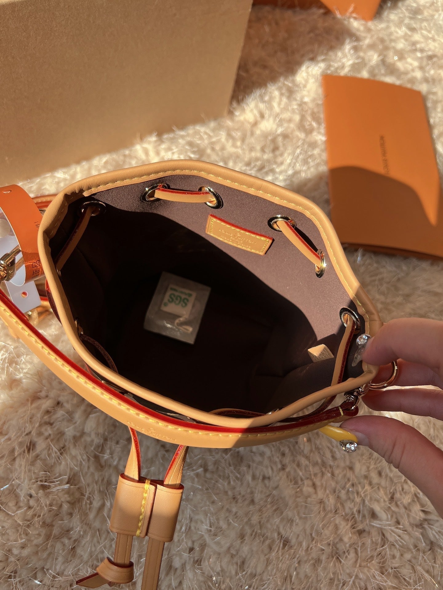 LV Nano Noé Monogram Canvas Mini Bucket Bag (13 x 16 x 10) cm