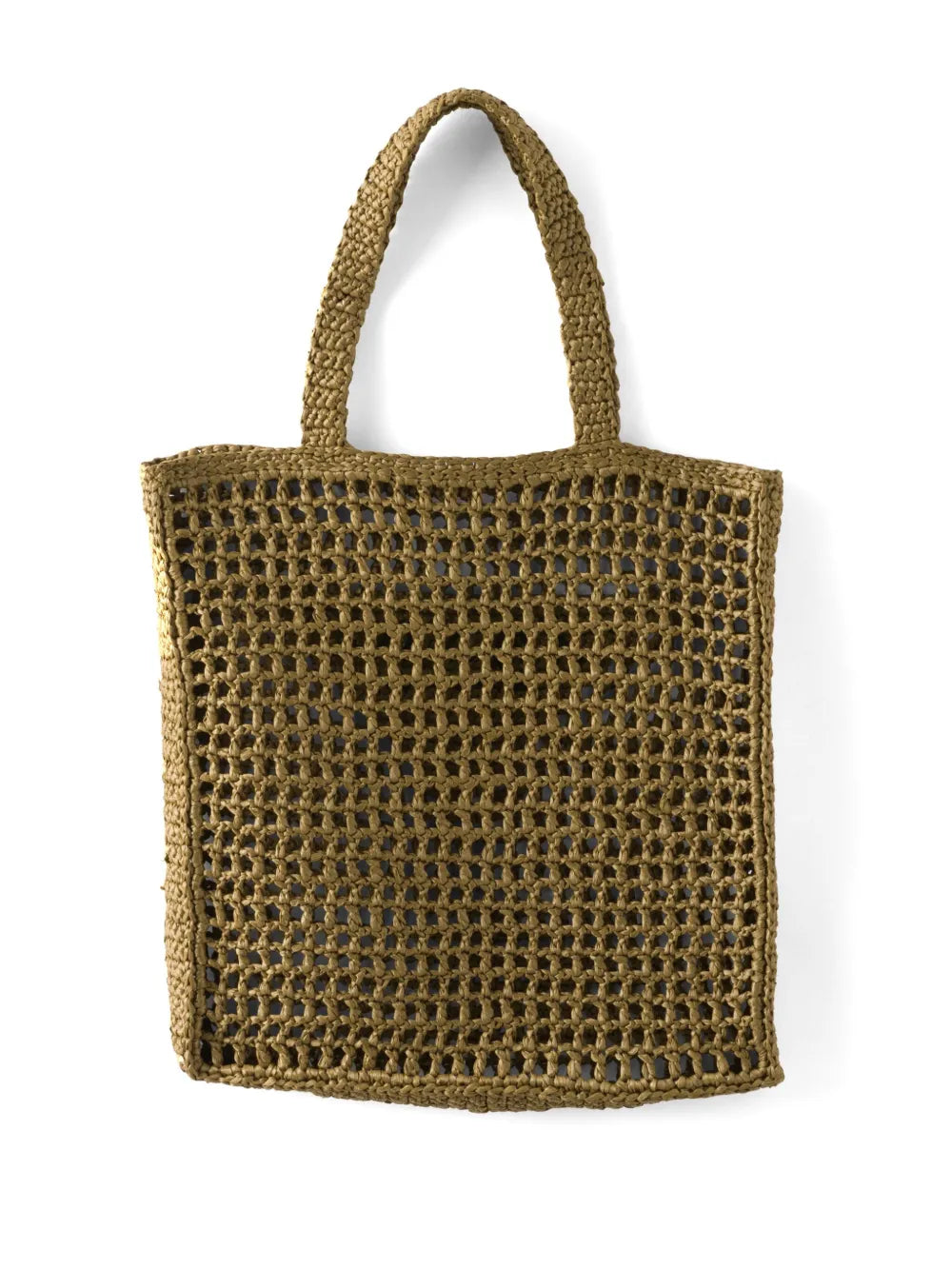 Prada Triangle-Logo Raffia Tote Bag