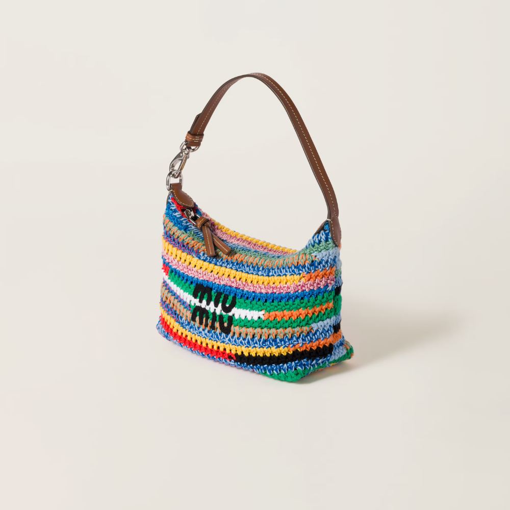 Miu Miu Multicolored Crochet Pouch