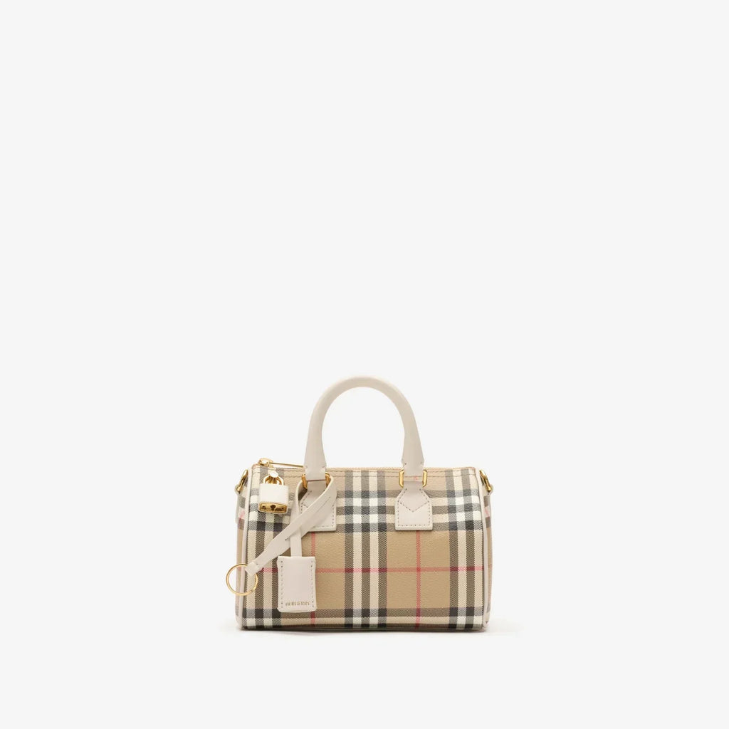 BURBERRY Mini Check Bowling Bag