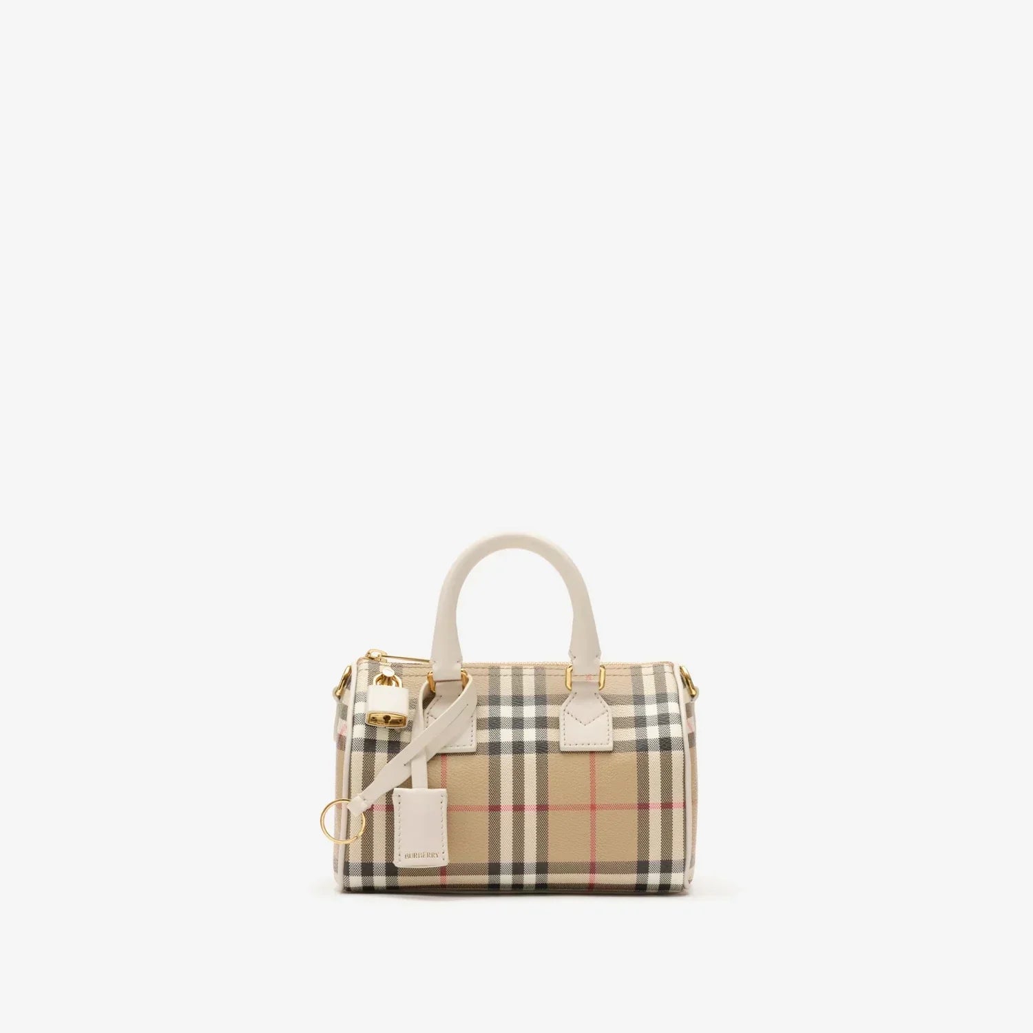 BURBERRY Mini Check Bowling Bag