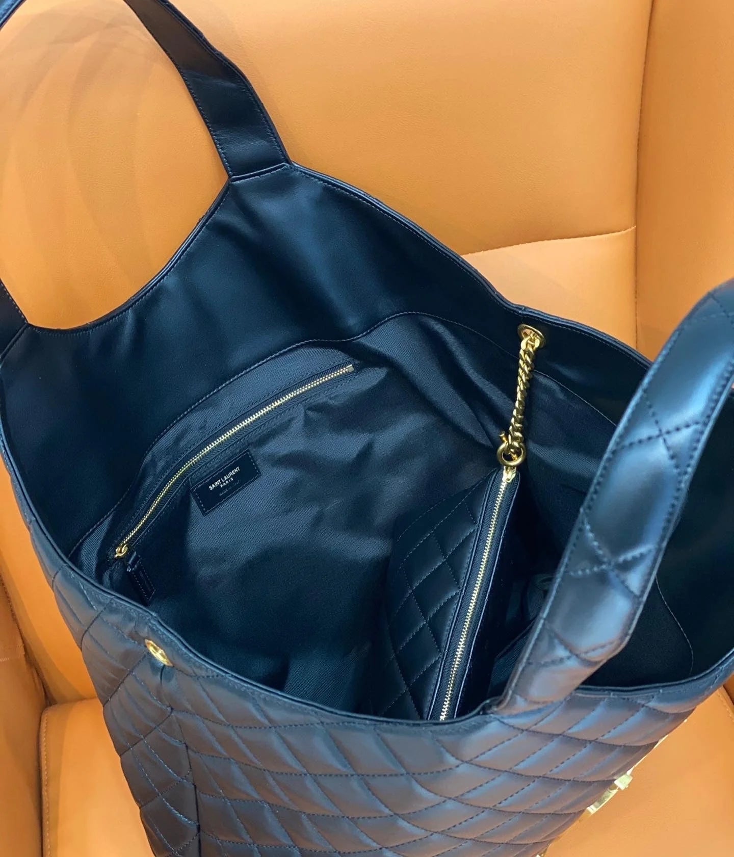 SAINT LAURENT Icare extra large embellished quilted leather tote60 × 39 × 8 cm