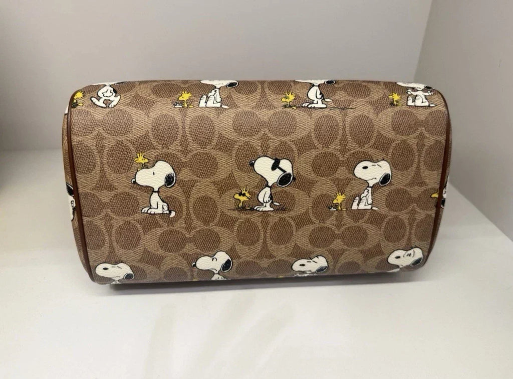 Coach X Peanuts Rowan Satchel Bag Signature Canvas