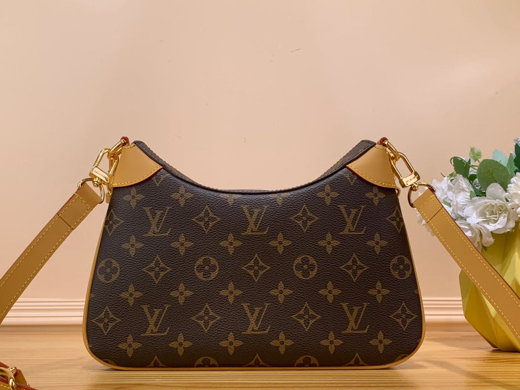 LV Twinny Monogram Canvas Shoulder Crossbody Bag with Chain Strap and Leather Trim (29 x 19 x 9) cm