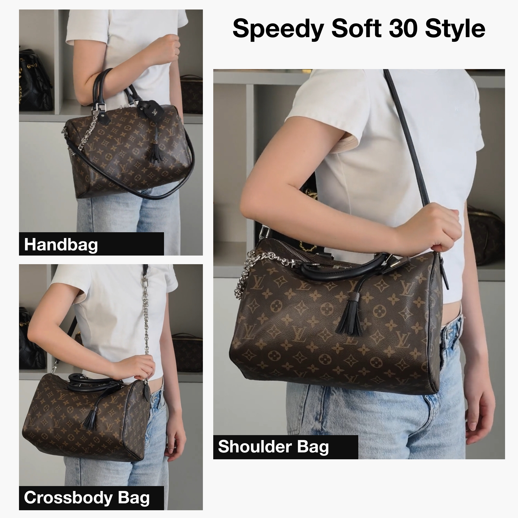 LV Speedy Soft 30 Boho Handbag