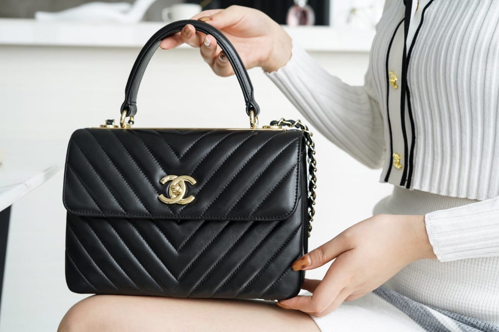 CHANEL Trendy CC25 Pre-Owned medium Chevron Trendy handbag  25cm