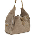 Chanel Small 25 Hobo Grey Suede