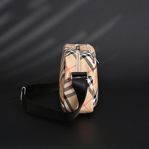 Burberry Vintage Check Canvas Crossbody Messenger Bag
