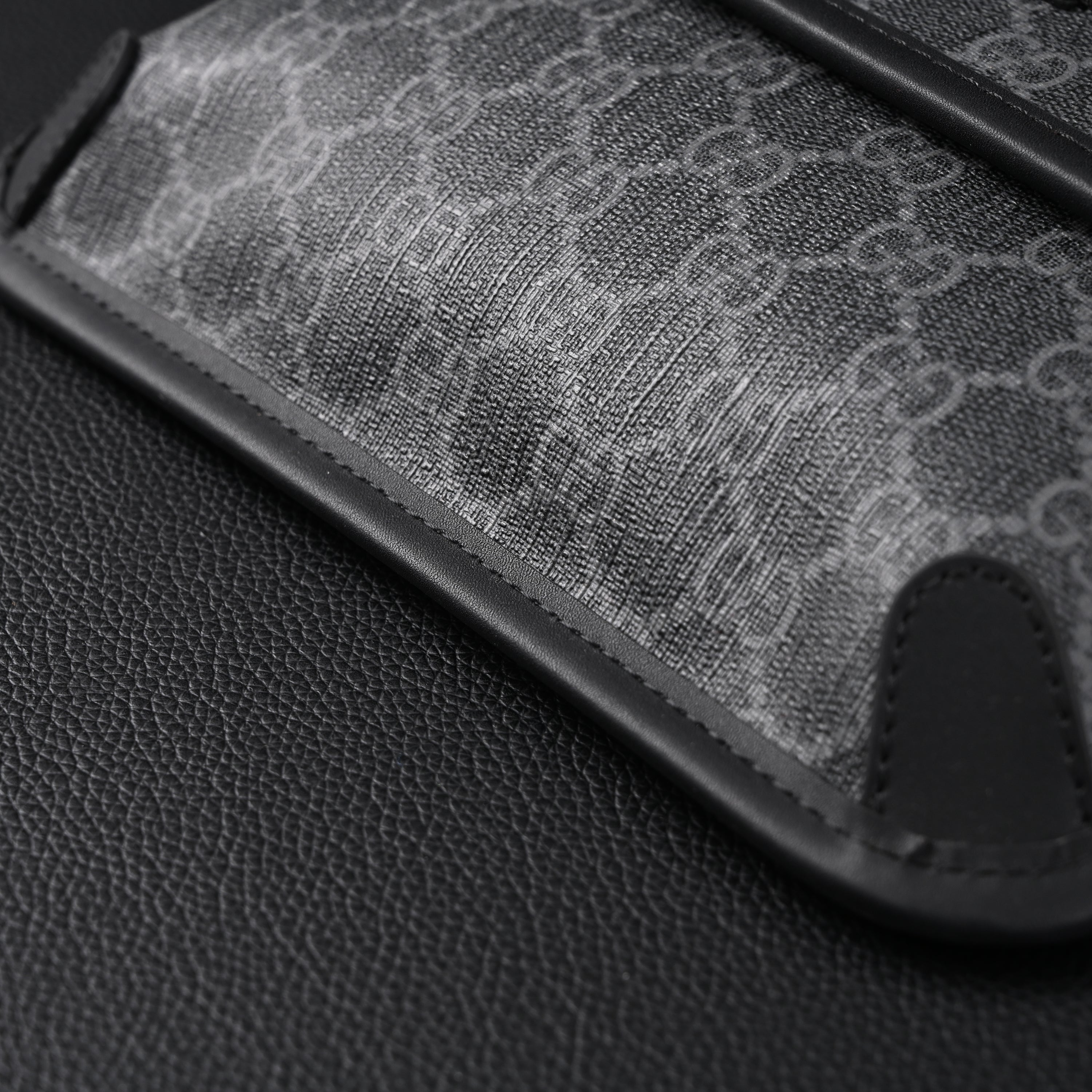 Gucci Ophidia GG Supreme Belt Bag – Black/Grey with Web Strap
