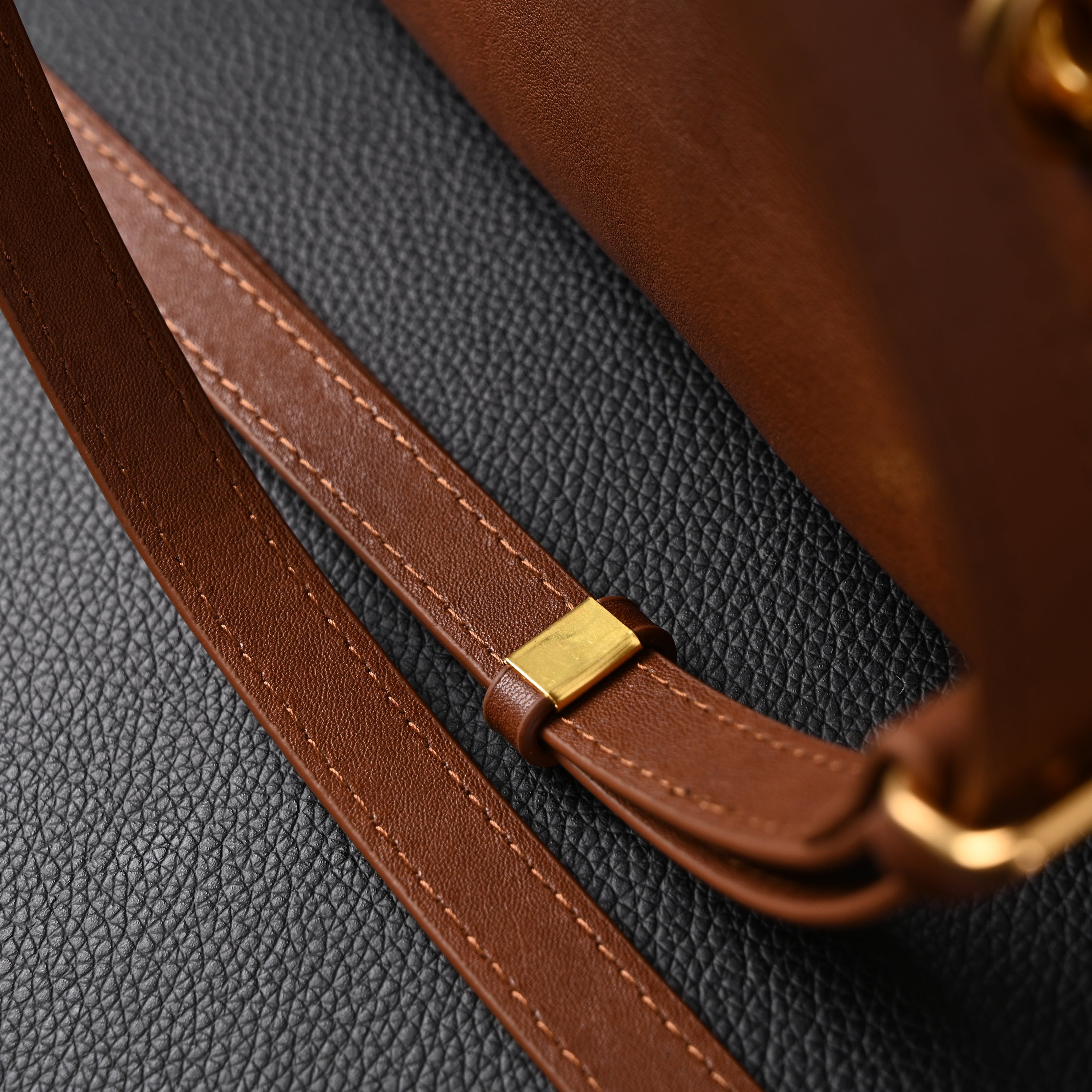 Miu Miu Leather Bowler Top Handle Bag Cognac