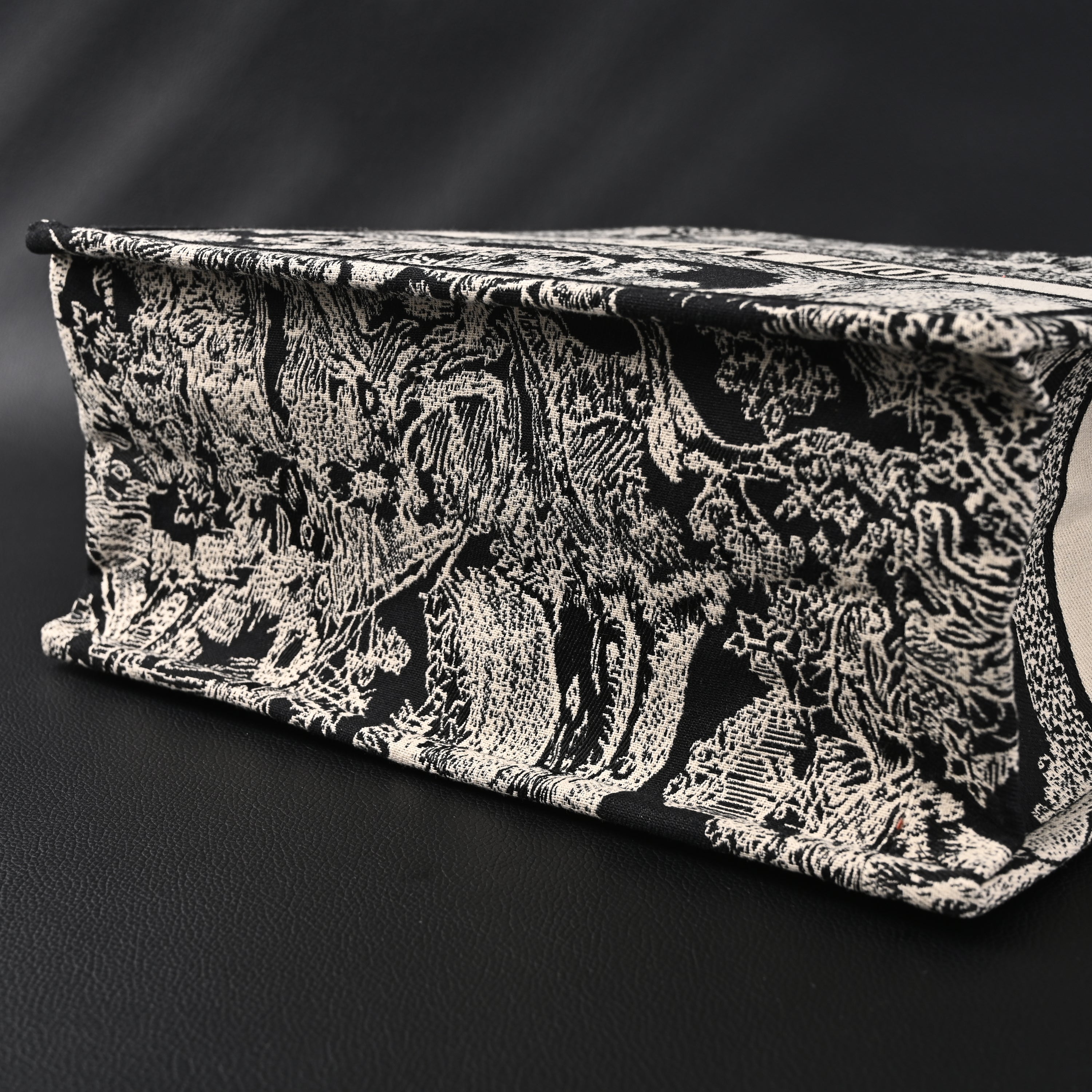 Dior Book Tote Bag – Black Toile de Jouy Embroidery
