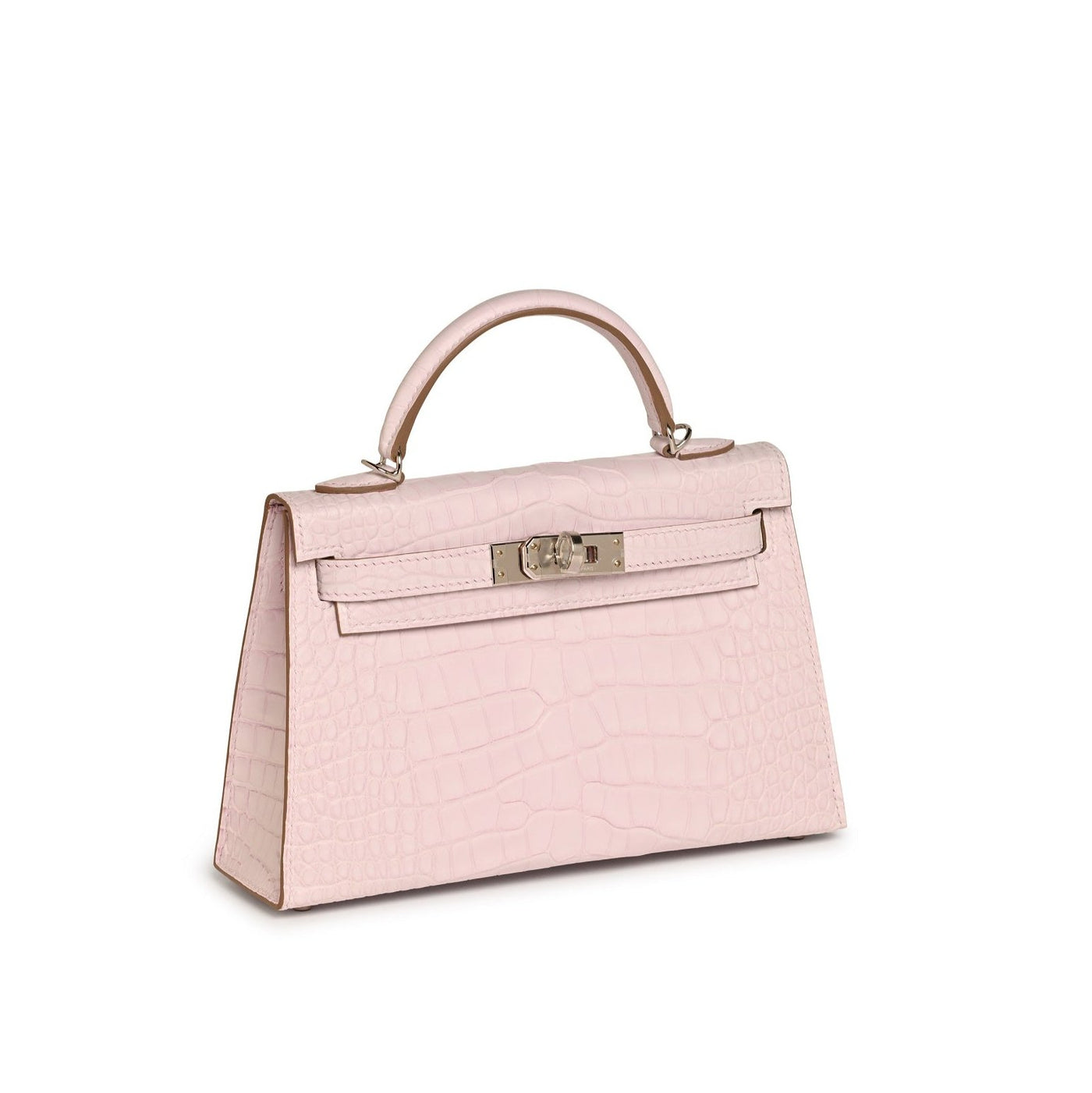 Mauve Pale Crocodile Mini Kelly