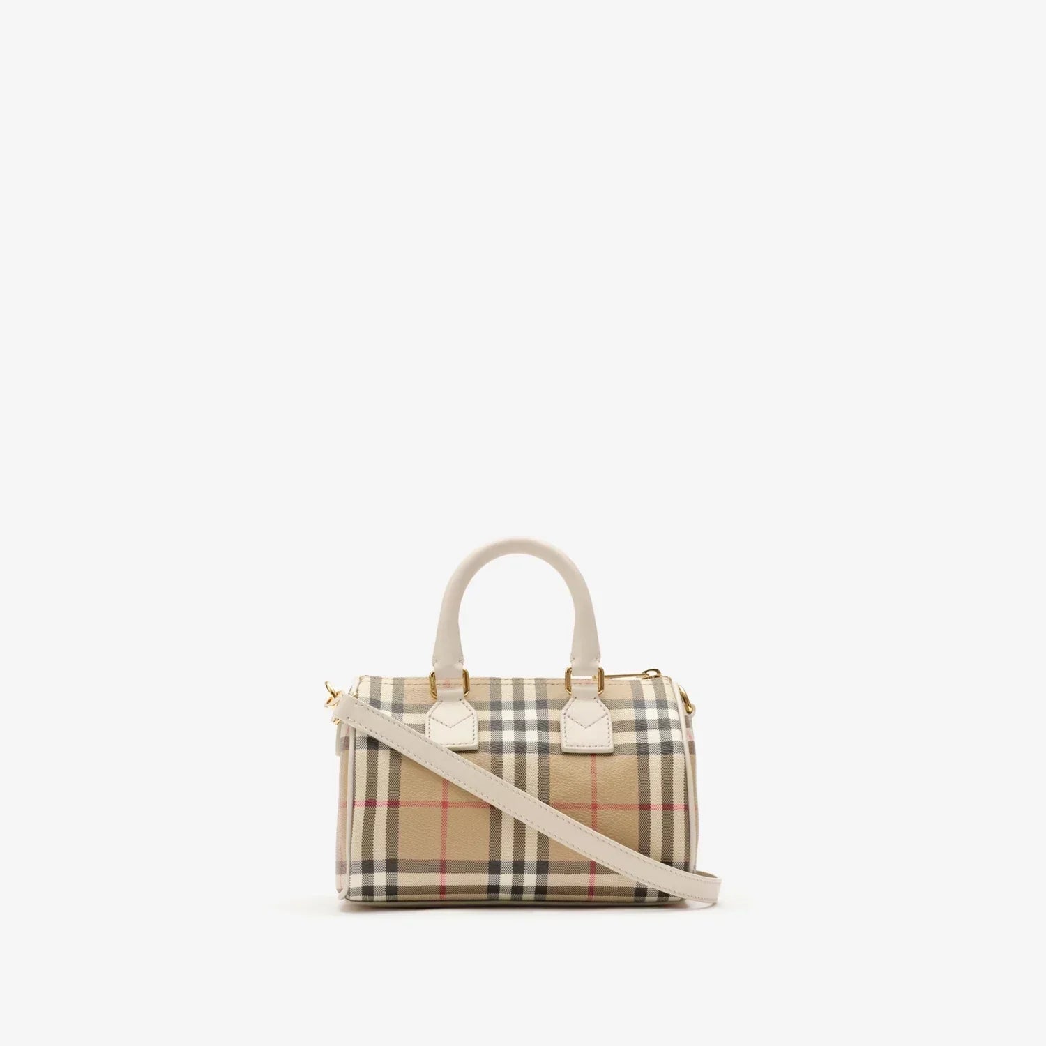 BURBERRY Mini Check Bowling Bag