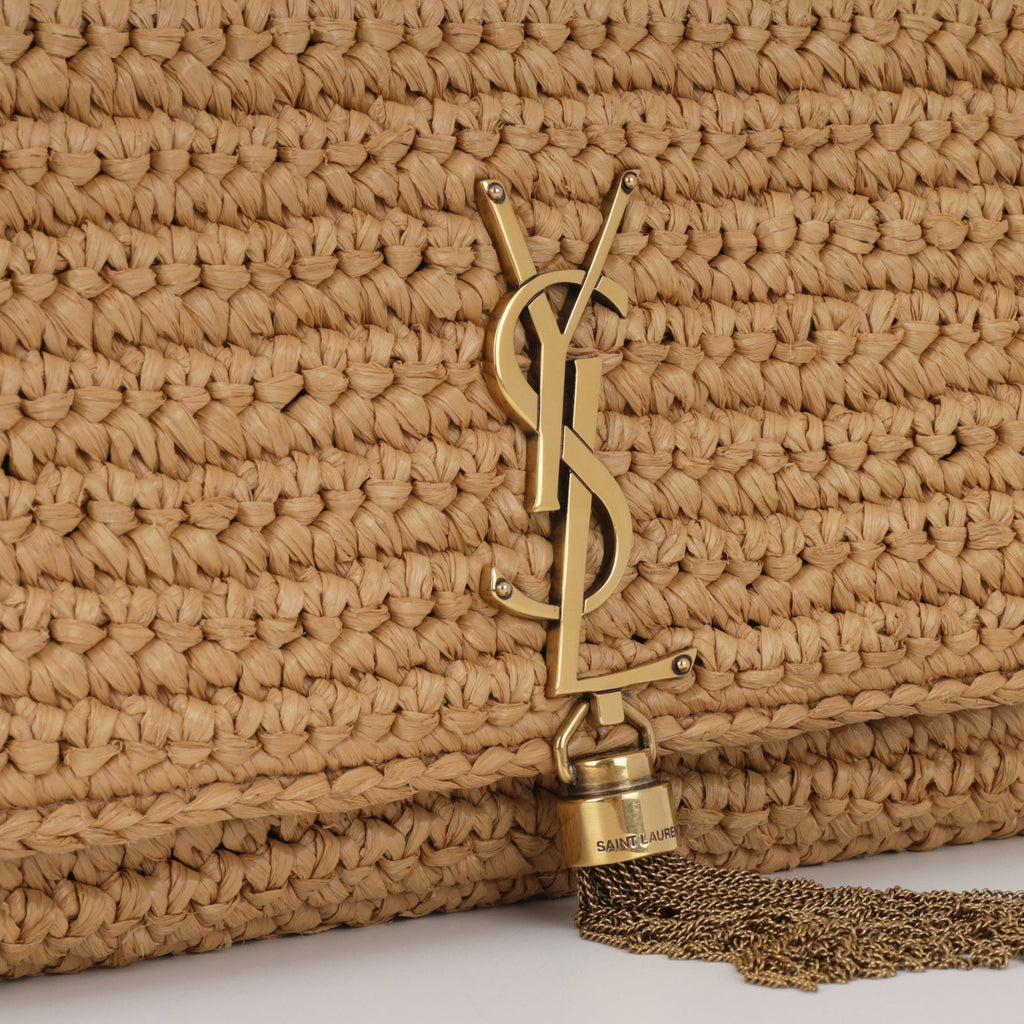 YSL Kate 99 Tassel in Raffia