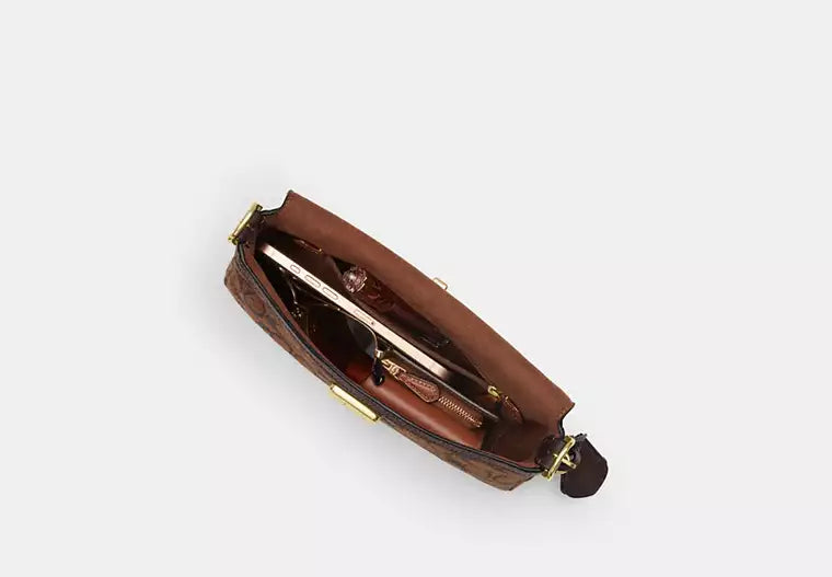 Coach Etta Small Flap Shoulder Bag In Signature Chenille
