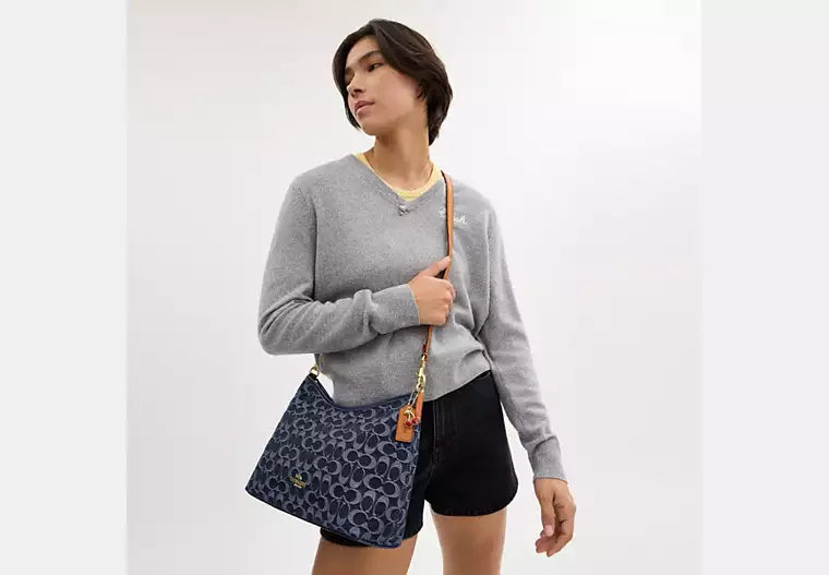 Coach Laurel Shoulder Bag In Signature Denim