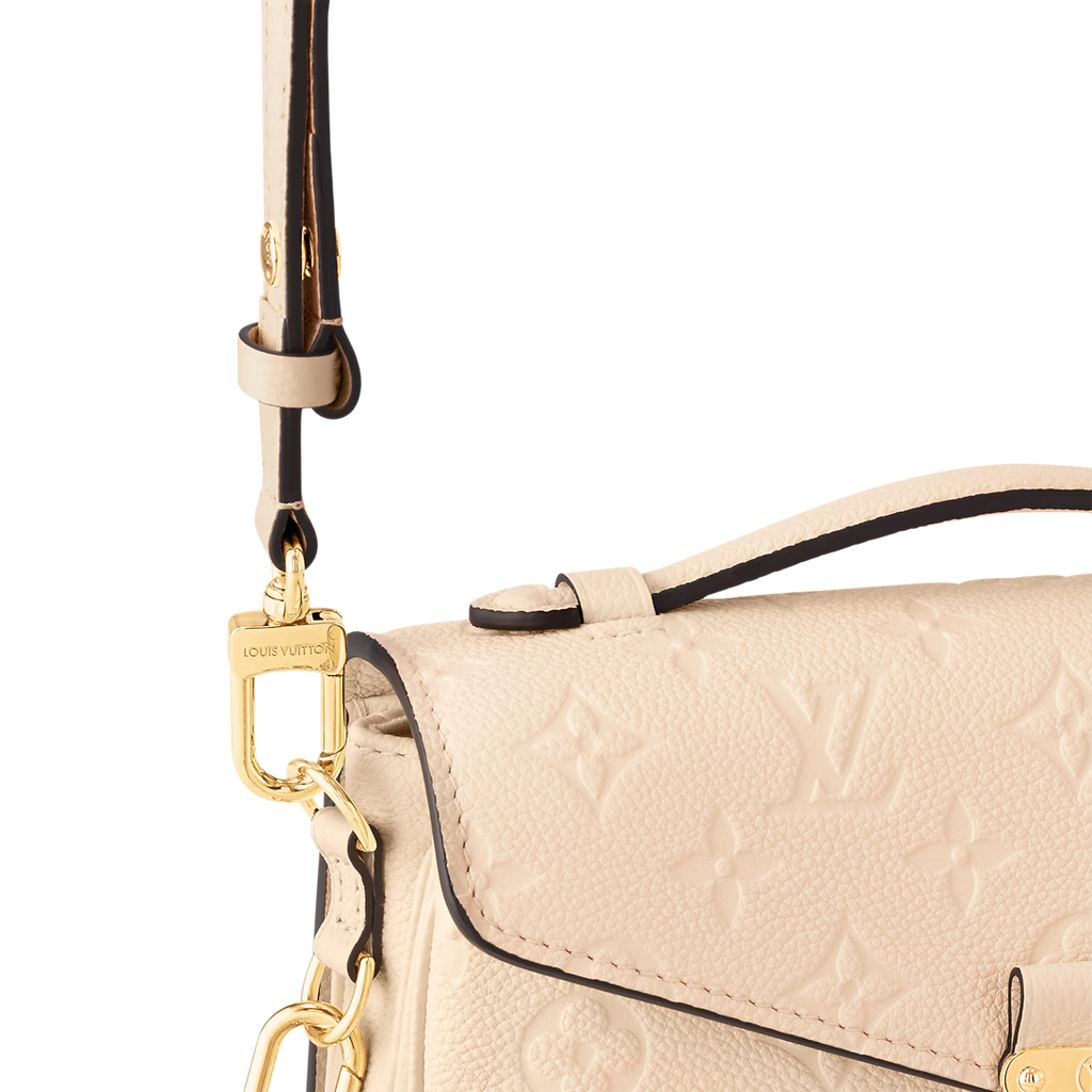 LV Pochette Métis East West Monogram Canvas Handle Crossbody Bag with Chain Strap and Leather Trim (21.5 x 13.5 x 6) cm