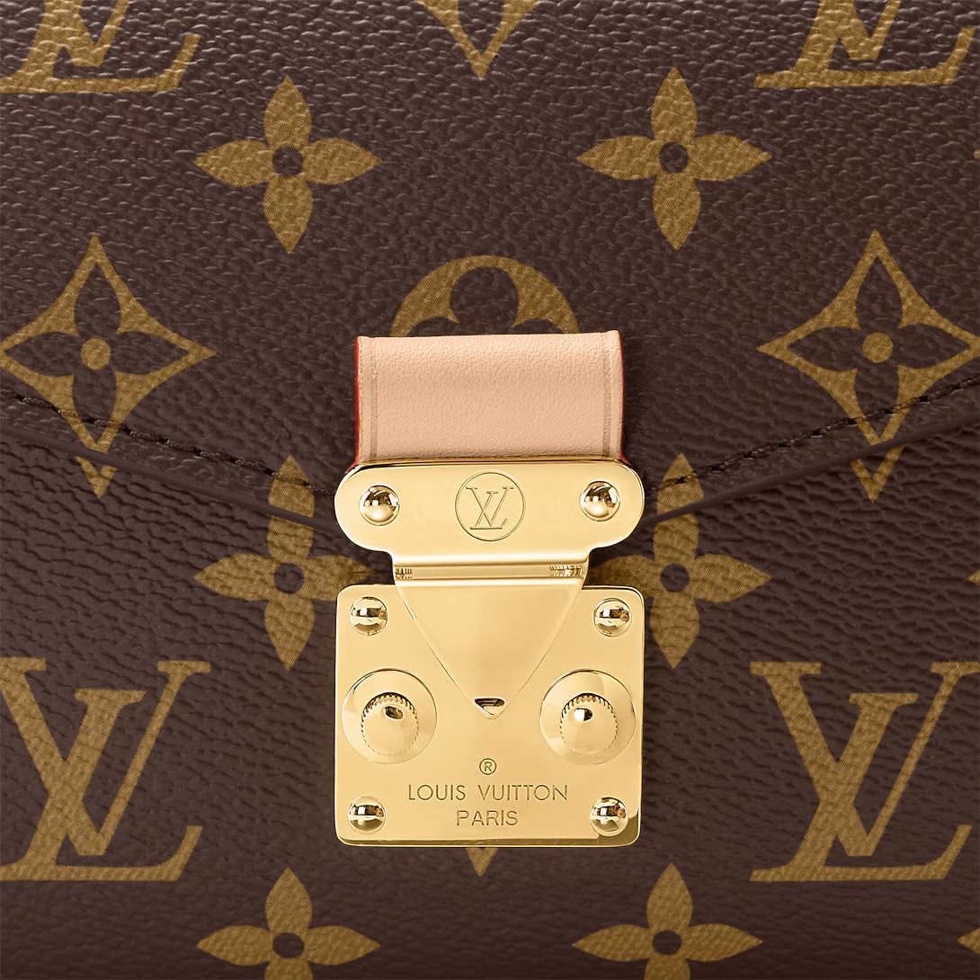 LV Pochette Métis East West Monogram Canvas Handle Crossbody Bag with Chain Strap and Leather Trim (21.5 x 13.5 x 6) cm